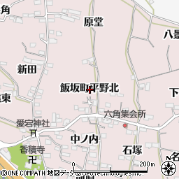 福島県福島市飯坂町平野北周辺の地図