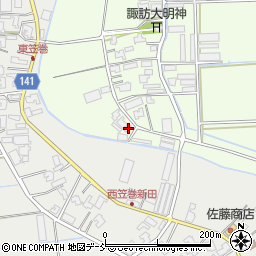 新潟県新潟市南区東笠巻499周辺の地図