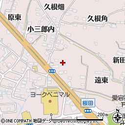 福島県福島市飯坂町平野久根際周辺の地図