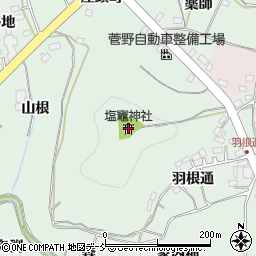 福島県福島市大笹生羽根山34周辺の地図