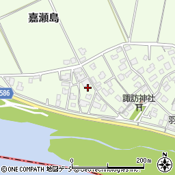 新潟県阿賀野市嘉瀬島周辺の地図