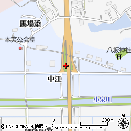福島県相馬市本笑中江周辺の地図