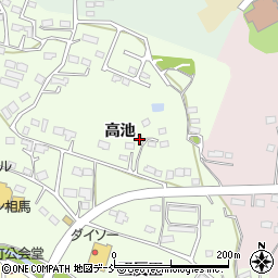 福島県相馬市黒木高池周辺の地図