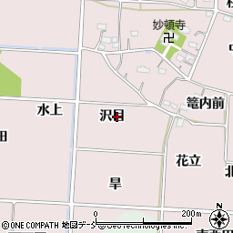 福島県福島市飯坂町平野沢目周辺の地図