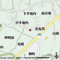 福島県福島市大笹生中平地内17周辺の地図