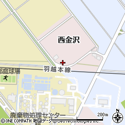 新潟県新潟市秋葉区西金沢2179周辺の地図
