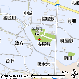 福島県福島市下飯坂寺屋敷周辺の地図