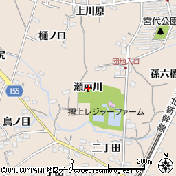 福島県福島市宮代瀬戸川周辺の地図