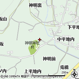 福島県福島市大笹生中平地内68周辺の地図