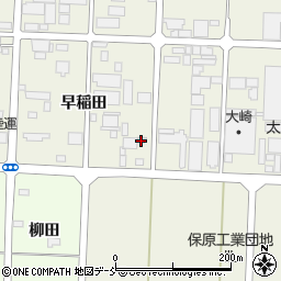 福島県伊達市保原町早稲田41-2周辺の地図