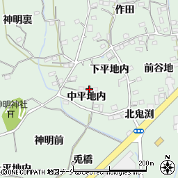 福島県福島市大笹生中平地内43周辺の地図