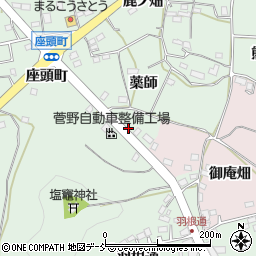 福島県福島市大笹生北向周辺の地図