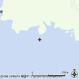 佐渡小木海岸周辺の地図
