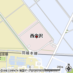 新潟県新潟市秋葉区西金沢周辺の地図