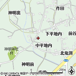 福島県福島市大笹生中平地内42周辺の地図