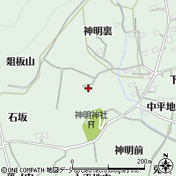 福島県福島市大笹生神明裏45周辺の地図