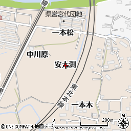 福島県福島市宮代安太渕周辺の地図
