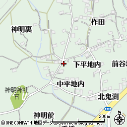 福島県福島市大笹生中平地内39周辺の地図