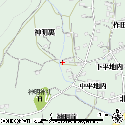福島県福島市大笹生神明裏40周辺の地図