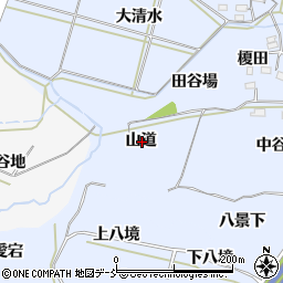 福島県福島市下飯坂山道周辺の地図