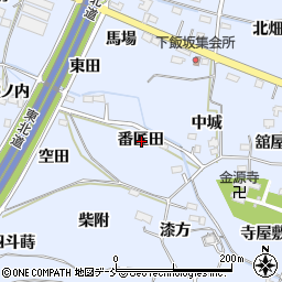 福島県福島市下飯坂番匠田周辺の地図
