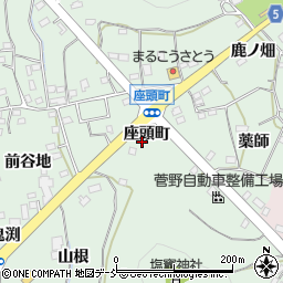 福島県福島市大笹生座頭町周辺の地図