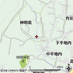 福島県福島市大笹生神明裏38周辺の地図