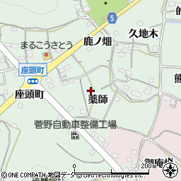 福島県福島市大笹生薬師周辺の地図