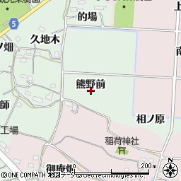 福島県福島市大笹生（熊野前）周辺の地図