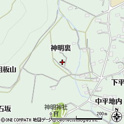 福島県福島市大笹生神明裏21周辺の地図