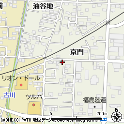 福島県伊達市保原町京門36周辺の地図
