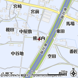 福島県福島市下飯坂熊ノ内周辺の地図