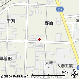 福島県伊達市保原町野崎周辺の地図