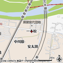 福島県福島市宮代一本松周辺の地図