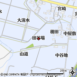 福島県福島市下飯坂田谷場周辺の地図