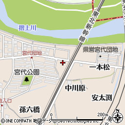 福島県福島市宮代上川原周辺の地図