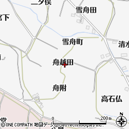 福島県福島市飯坂町（舟越田）周辺の地図