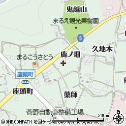 福島県福島市大笹生鹿ノ畑周辺の地図