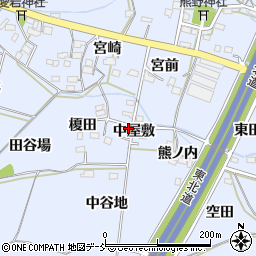 福島県福島市下飯坂中屋敷周辺の地図