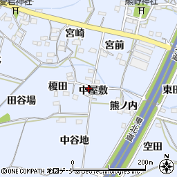 福島県福島市下飯坂（中屋敷）周辺の地図
