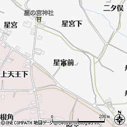 福島県福島市飯坂町星宮前周辺の地図