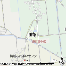 新潟県阿賀野市田中周辺の地図