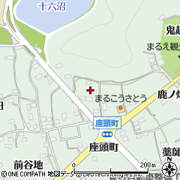 福島県福島市大笹生座頭石周辺の地図