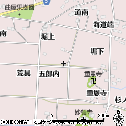 福島県福島市飯坂町平野（五郎内）周辺の地図