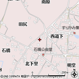 福島県福島市飯坂町平野西道下7周辺の地図