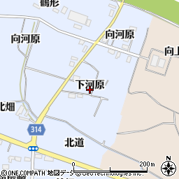 福島県福島市下飯坂（下河原）周辺の地図