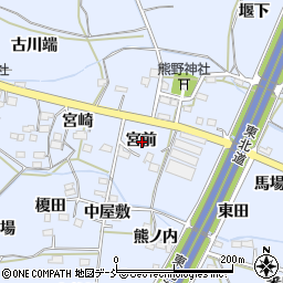 福島県福島市下飯坂宮前周辺の地図