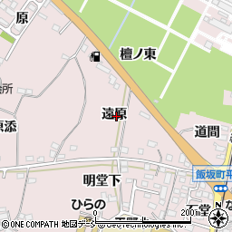 福島県福島市飯坂町平野（遠原）周辺の地図