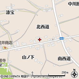 福島県伊達市箱崎北西道周辺の地図