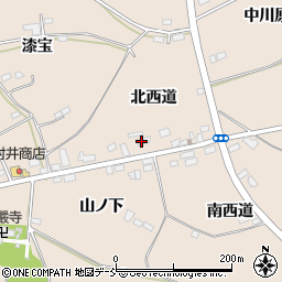 福島県伊達市箱崎（北西道）周辺の地図
